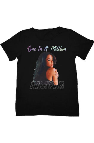 Aaliyah One in a Million Licensed Raw Neck Tee
