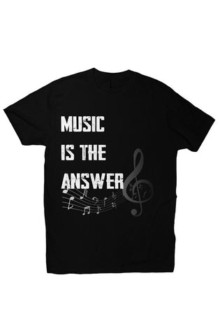 Music is the Answer Black Tee