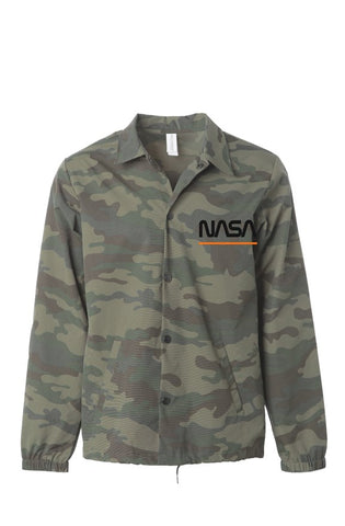 NASA Water Resistant Windbreaker Coaches Jacket Camo