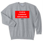 Oversized Heather Grey Cities Crewneck Sweatshirt